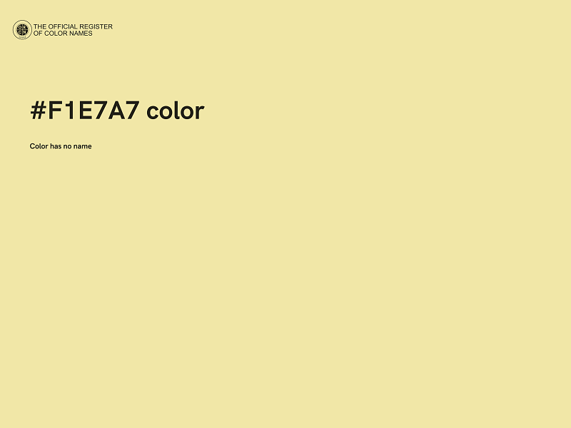 #F1E7A7 color image