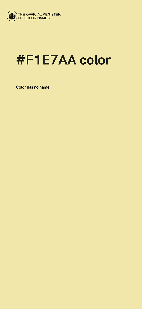 #F1E7AA color image
