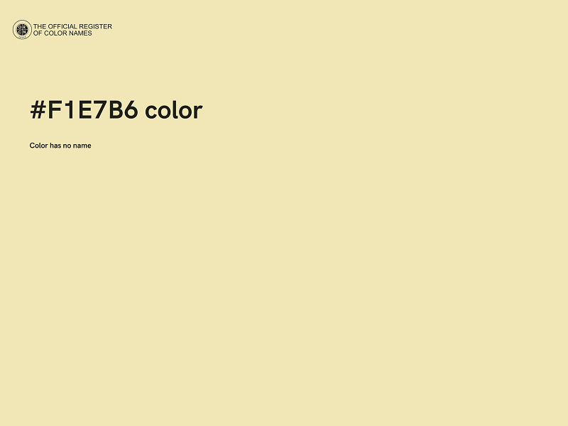 #F1E7B6 color image