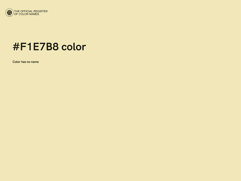 #F1E7B8 color image