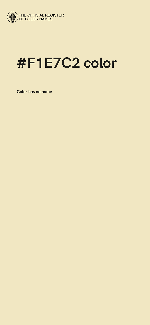 #F1E7C2 color image