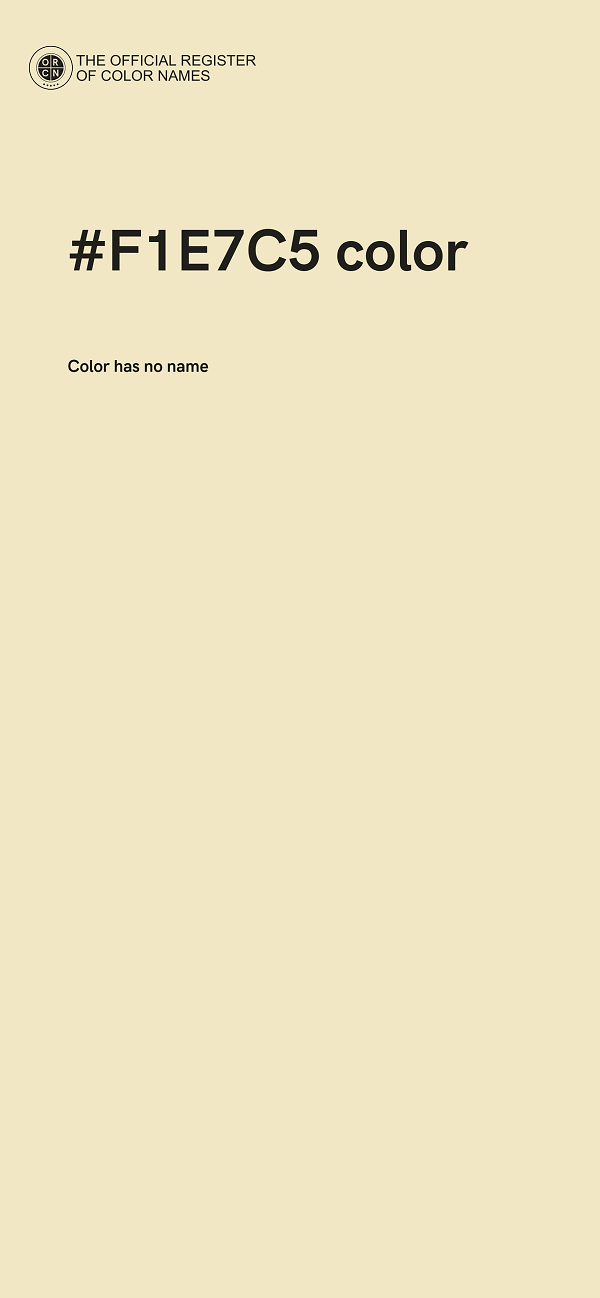 #F1E7C5 color image