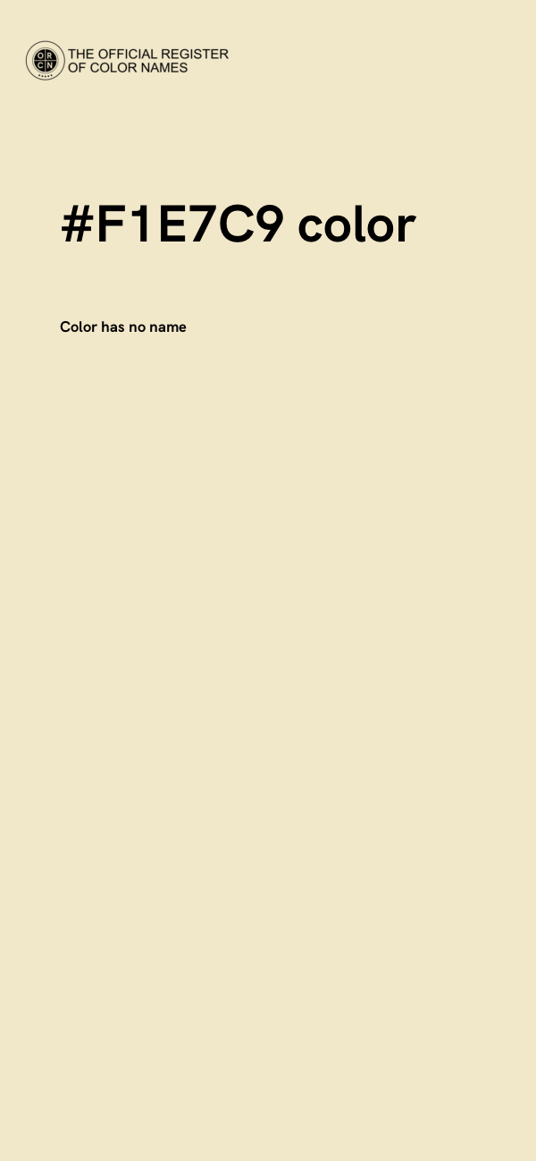 #F1E7C9 color image