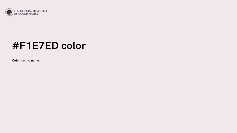 #F1E7ED color image