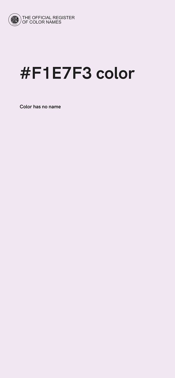 #F1E7F3 color image