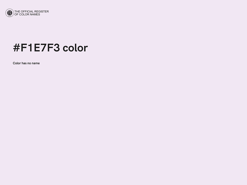 #F1E7F3 color image