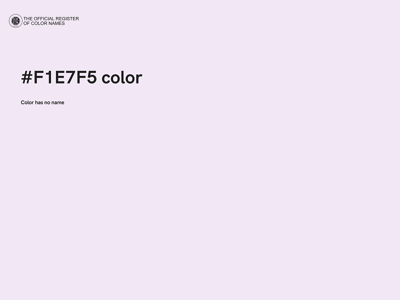 #F1E7F5 color image