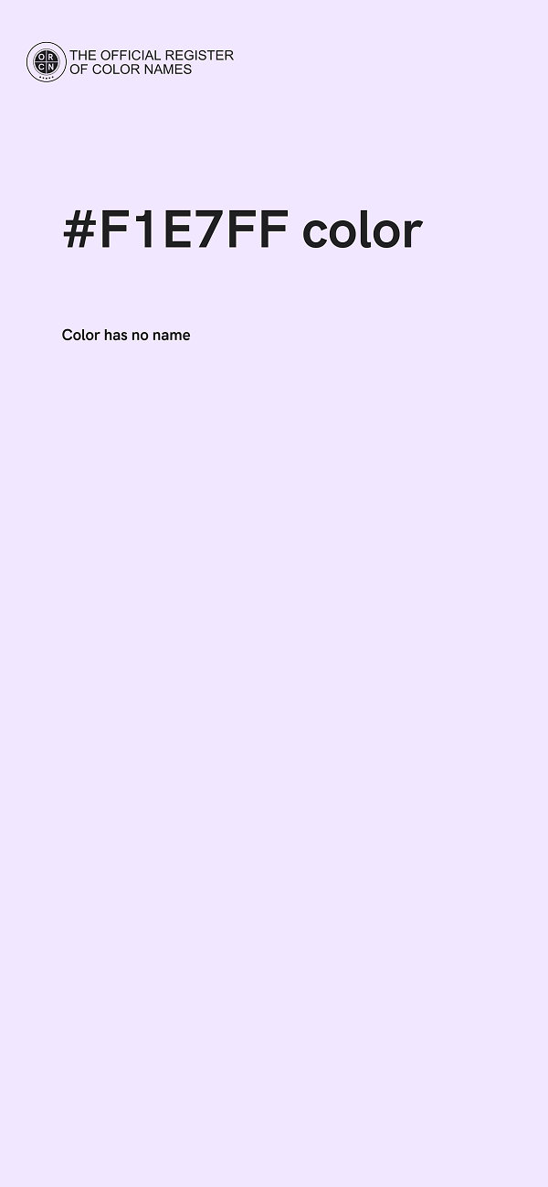 #F1E7FF color image