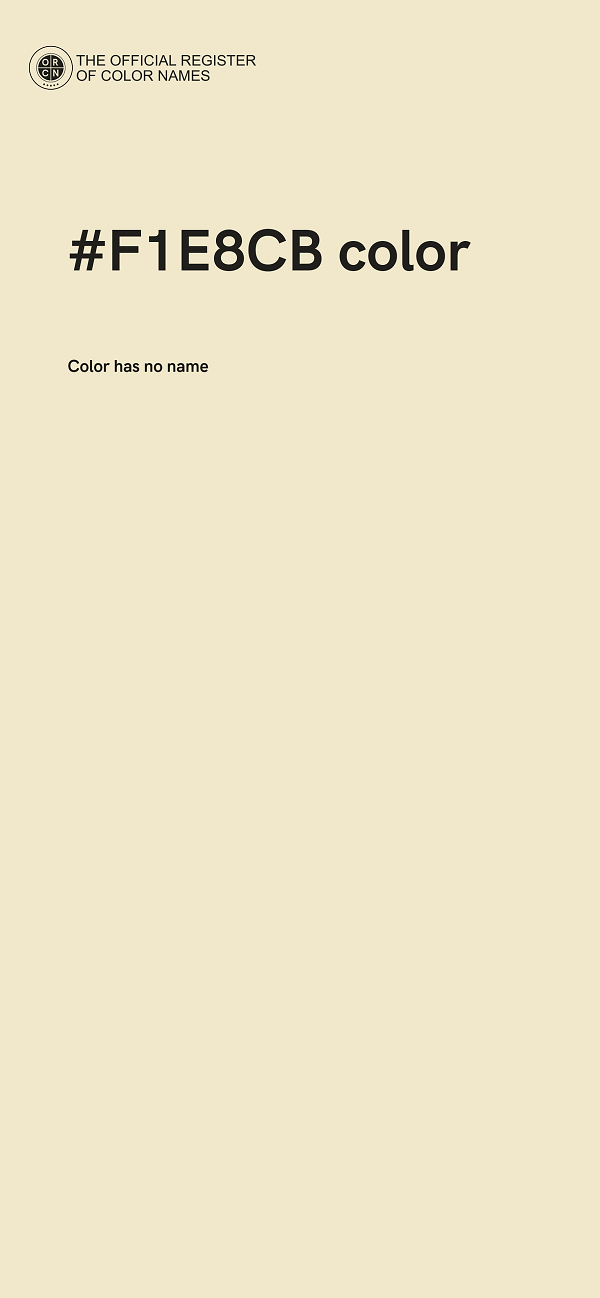 #F1E8CB color image