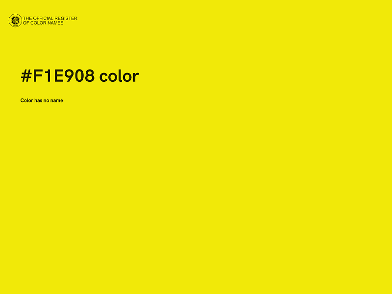 #F1E908 color image