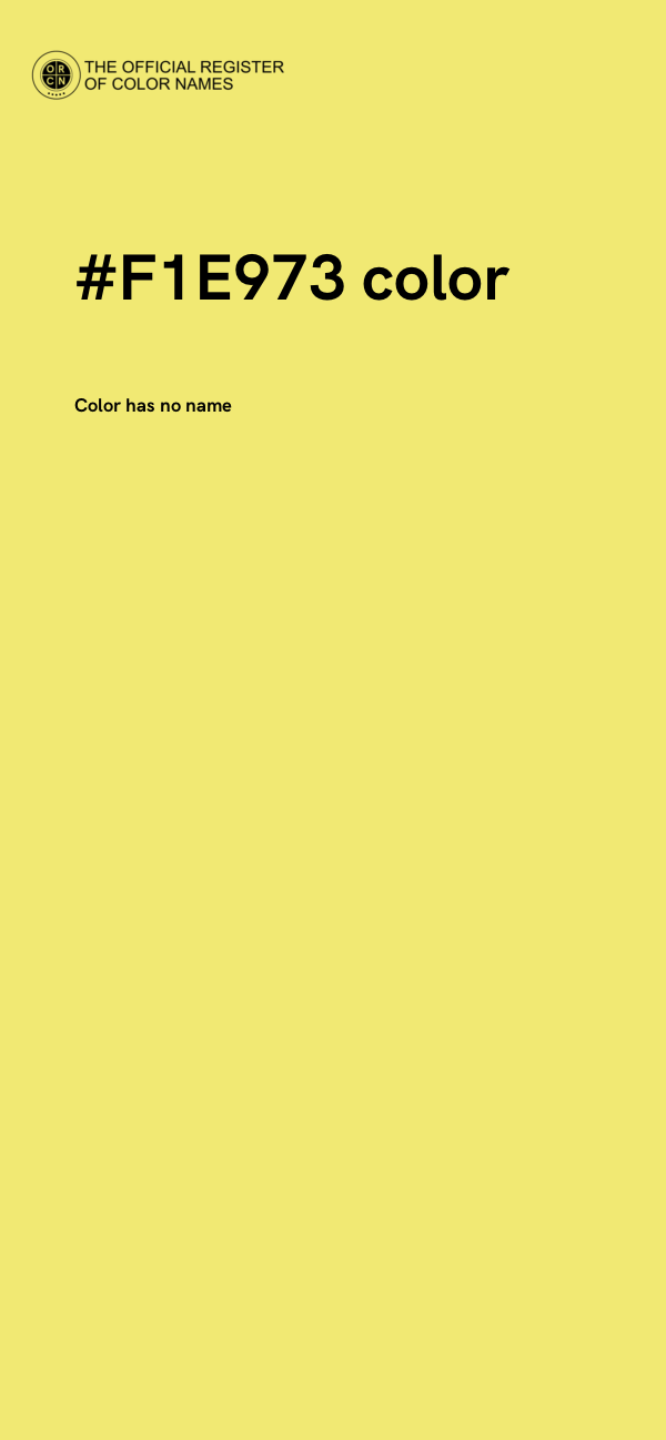 #F1E973 color image