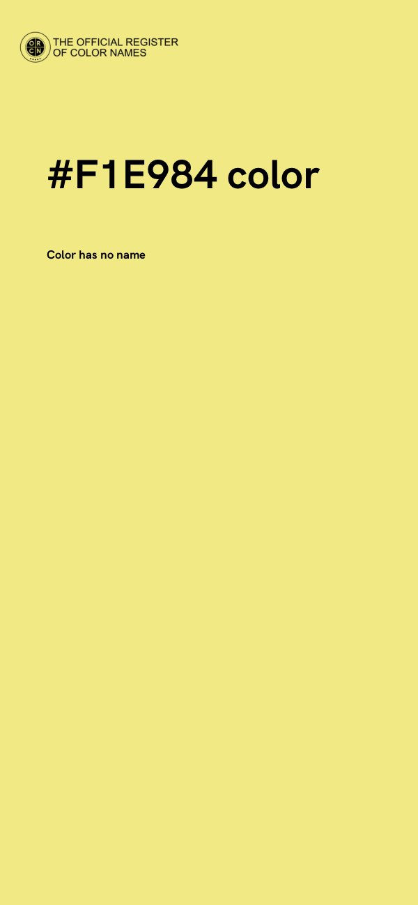 #F1E984 color image