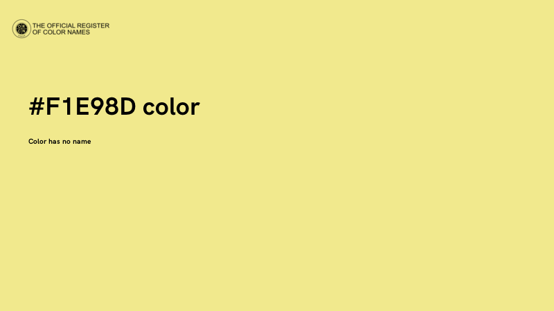 #F1E98D color image