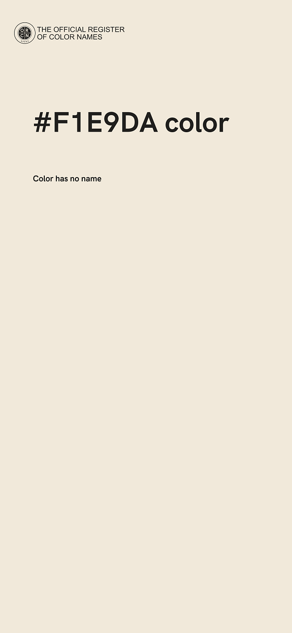 #F1E9DA color image