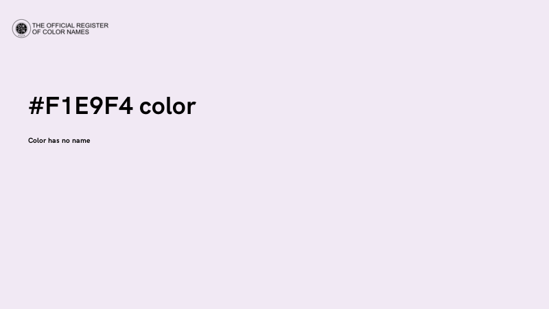 #F1E9F4 color image