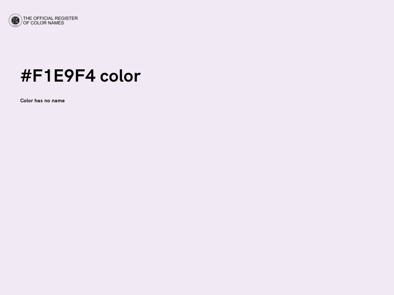 #F1E9F4 color image