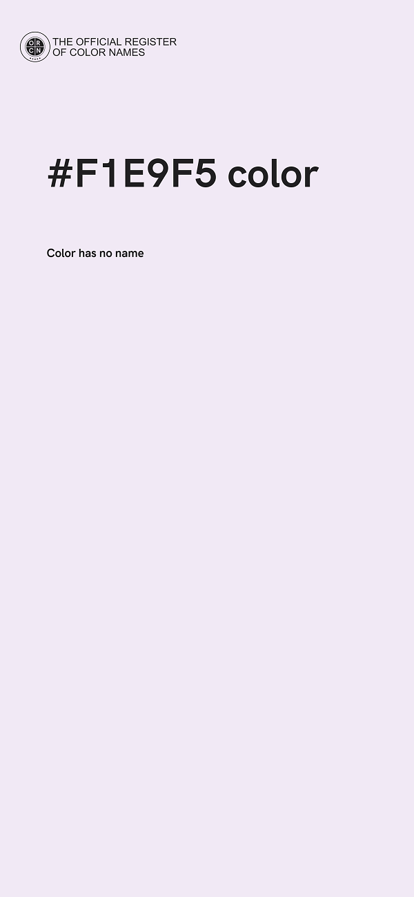 #F1E9F5 color image