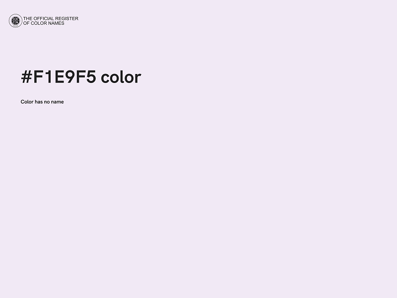 #F1E9F5 color image