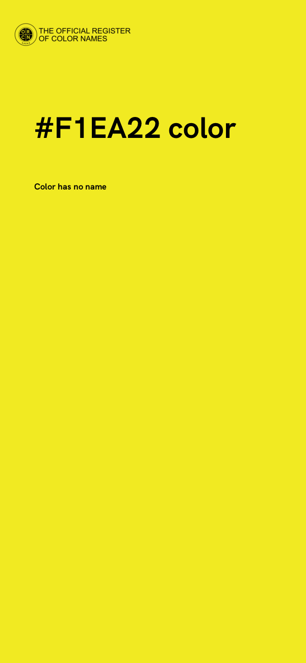 #F1EA22 color image