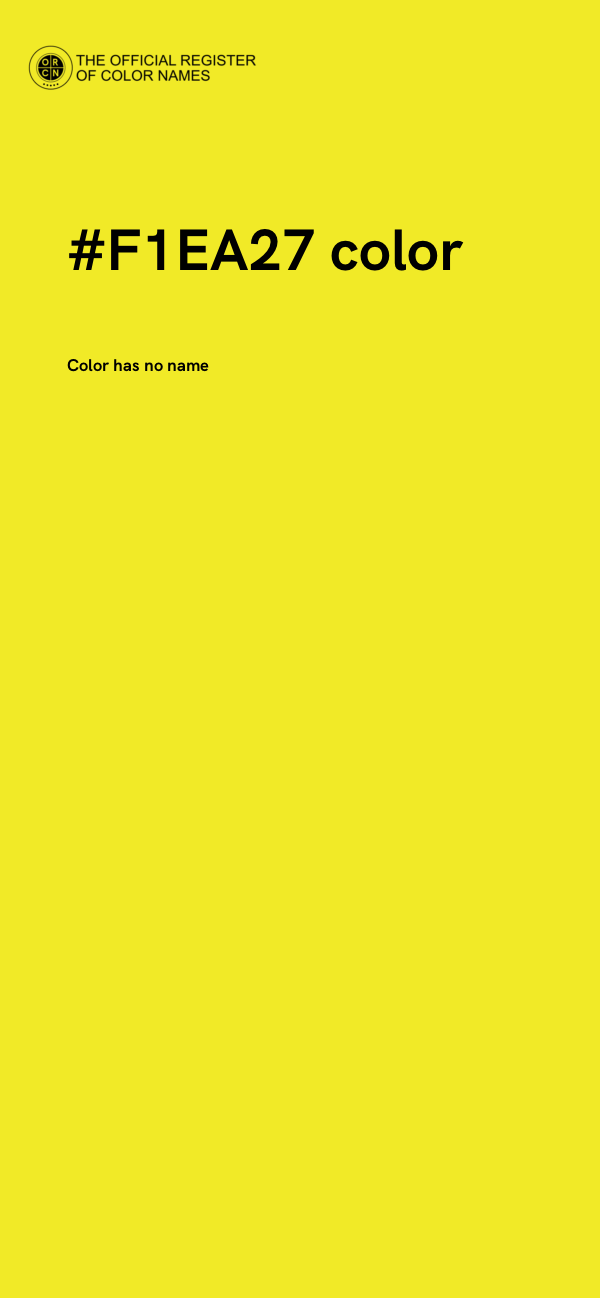 #F1EA27 color image