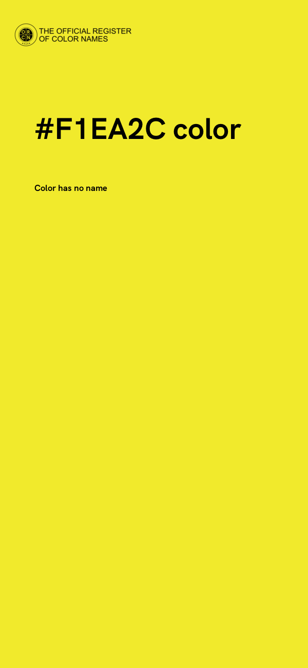 #F1EA2C color image