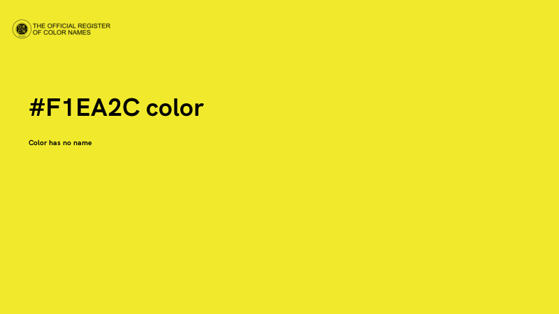 #F1EA2C color image
