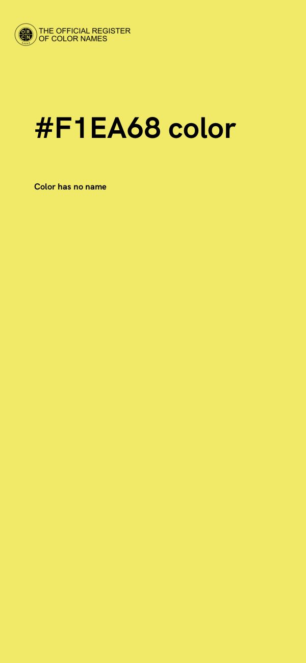 #F1EA68 color image