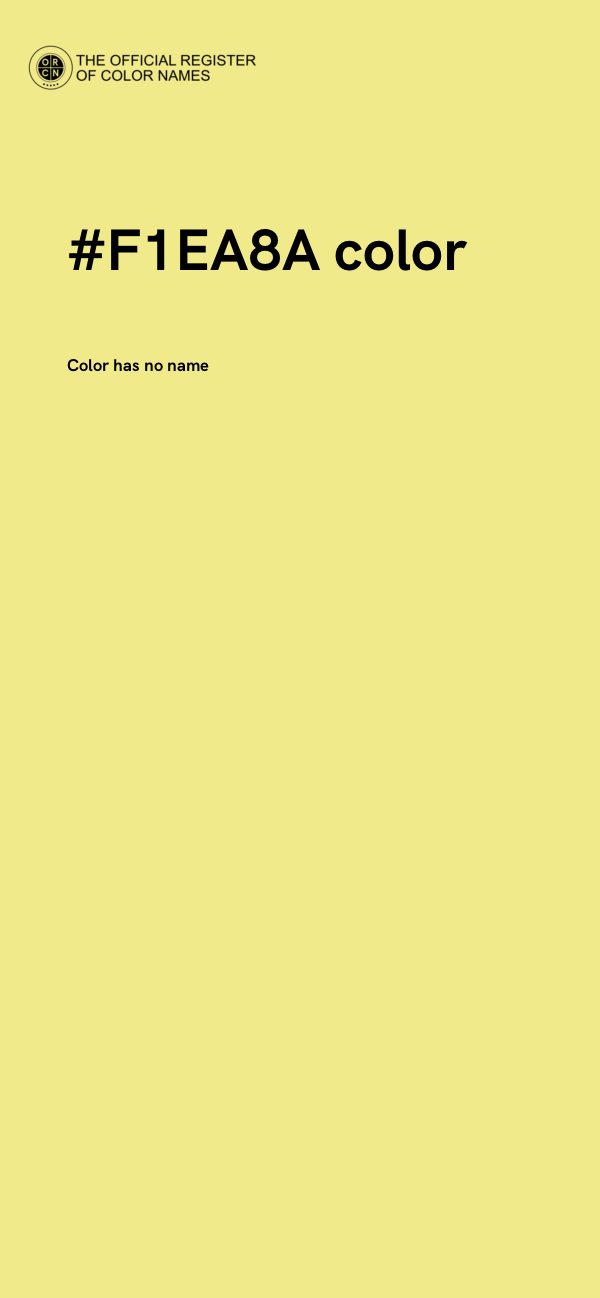 #F1EA8A color image