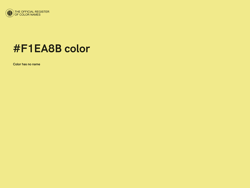 #F1EA8B color image