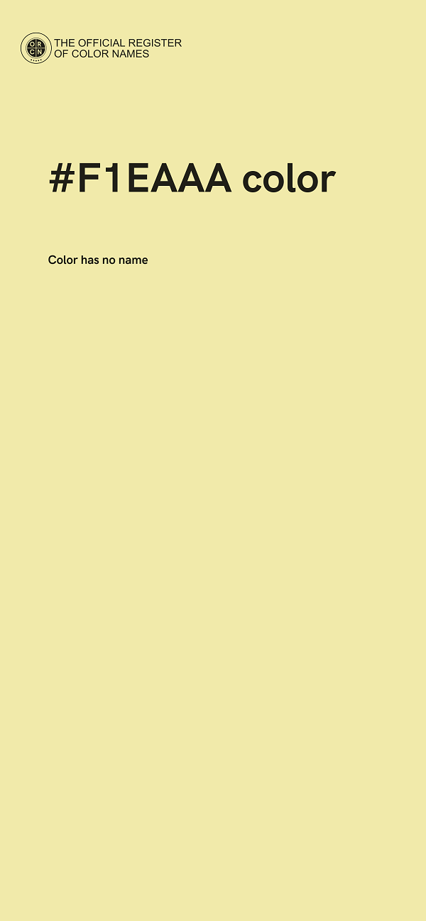 #F1EAAA color image