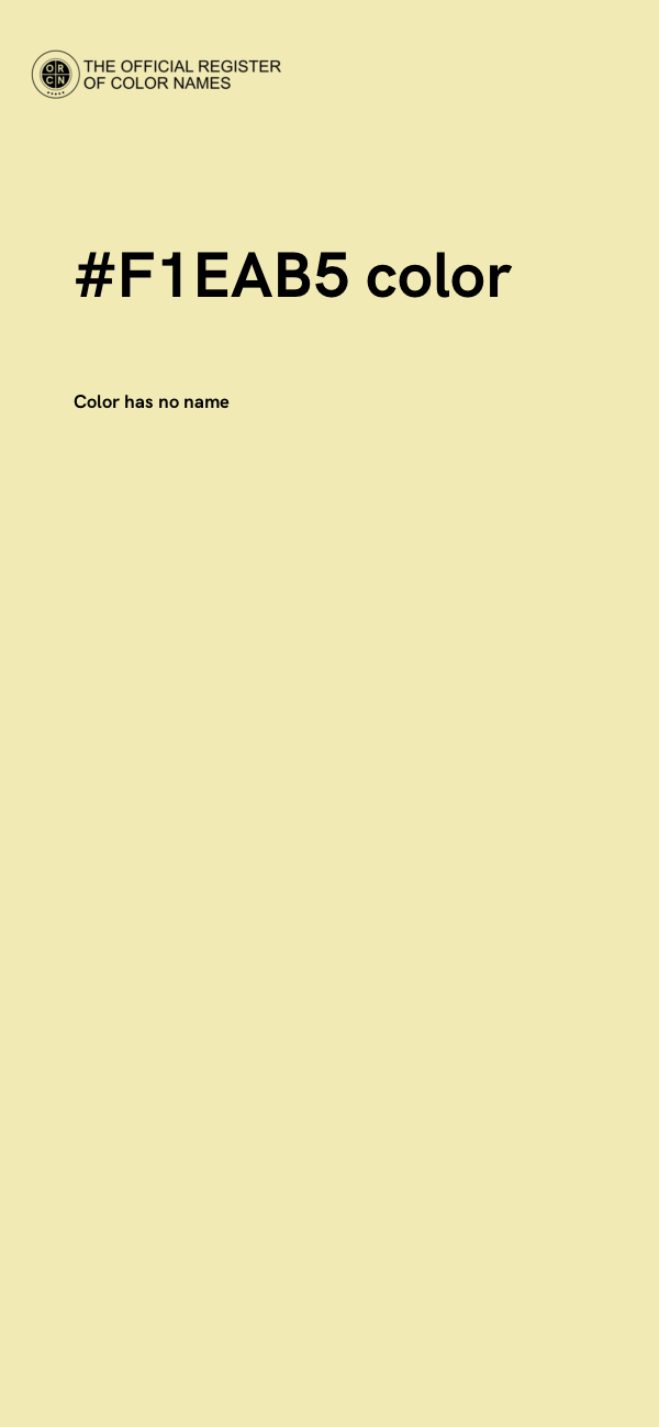 #F1EAB5 color image