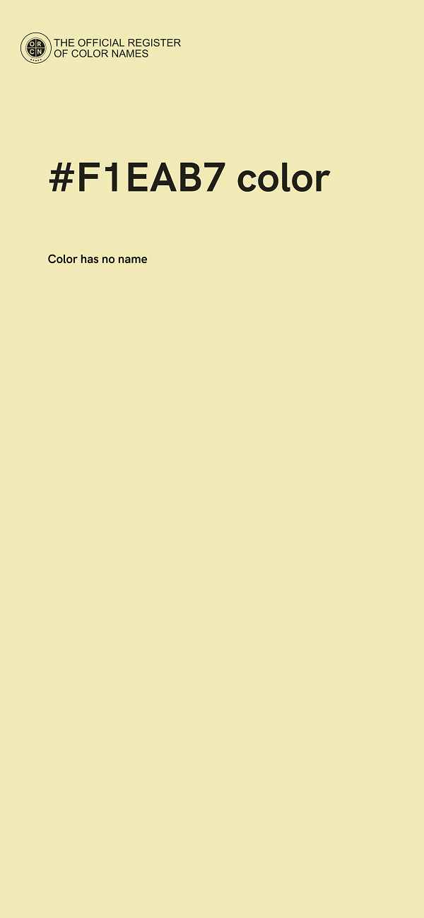 #F1EAB7 color image