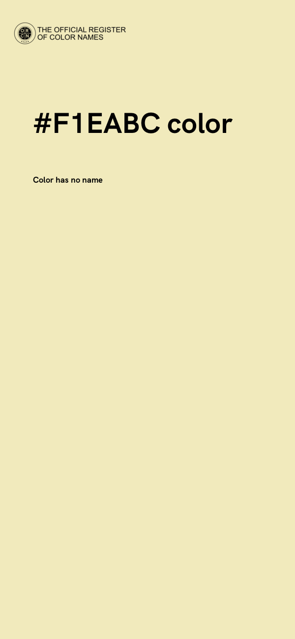 #F1EABC color image