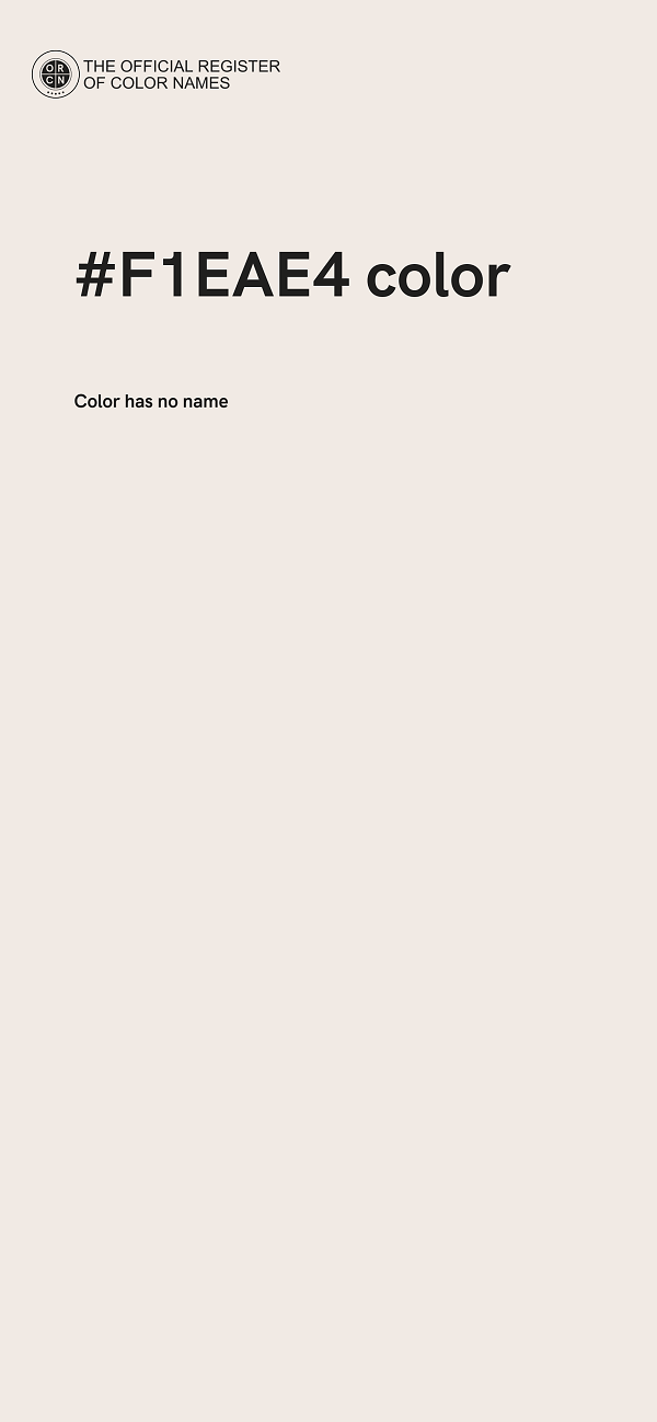 #F1EAE4 color image