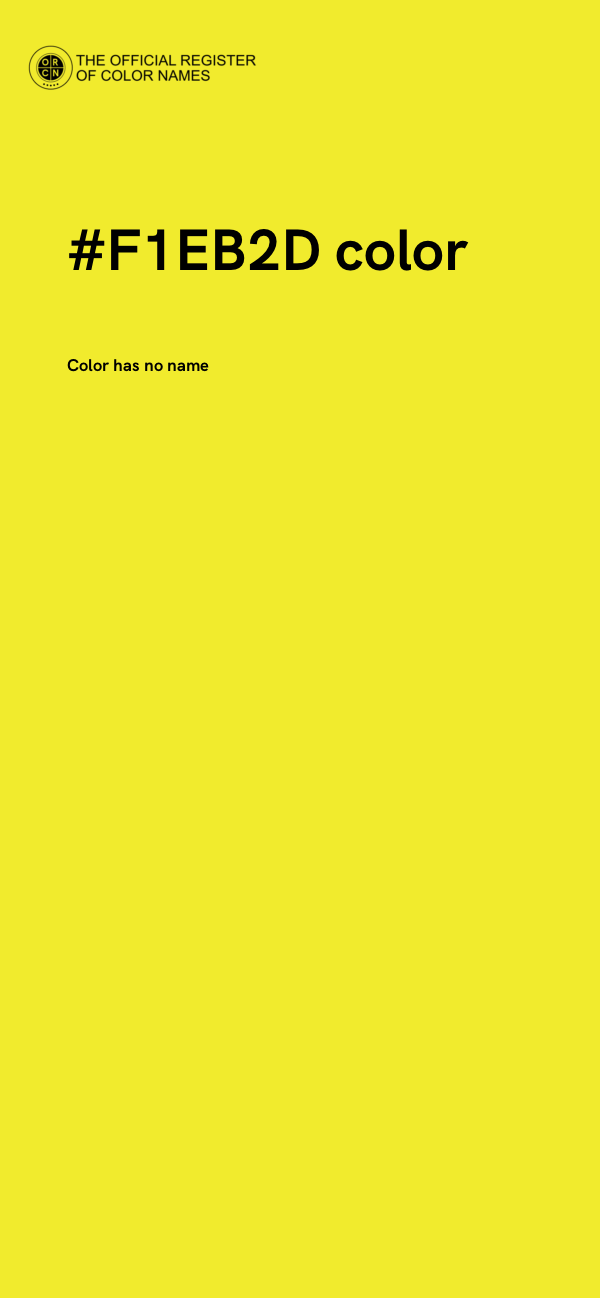 #F1EB2D color image