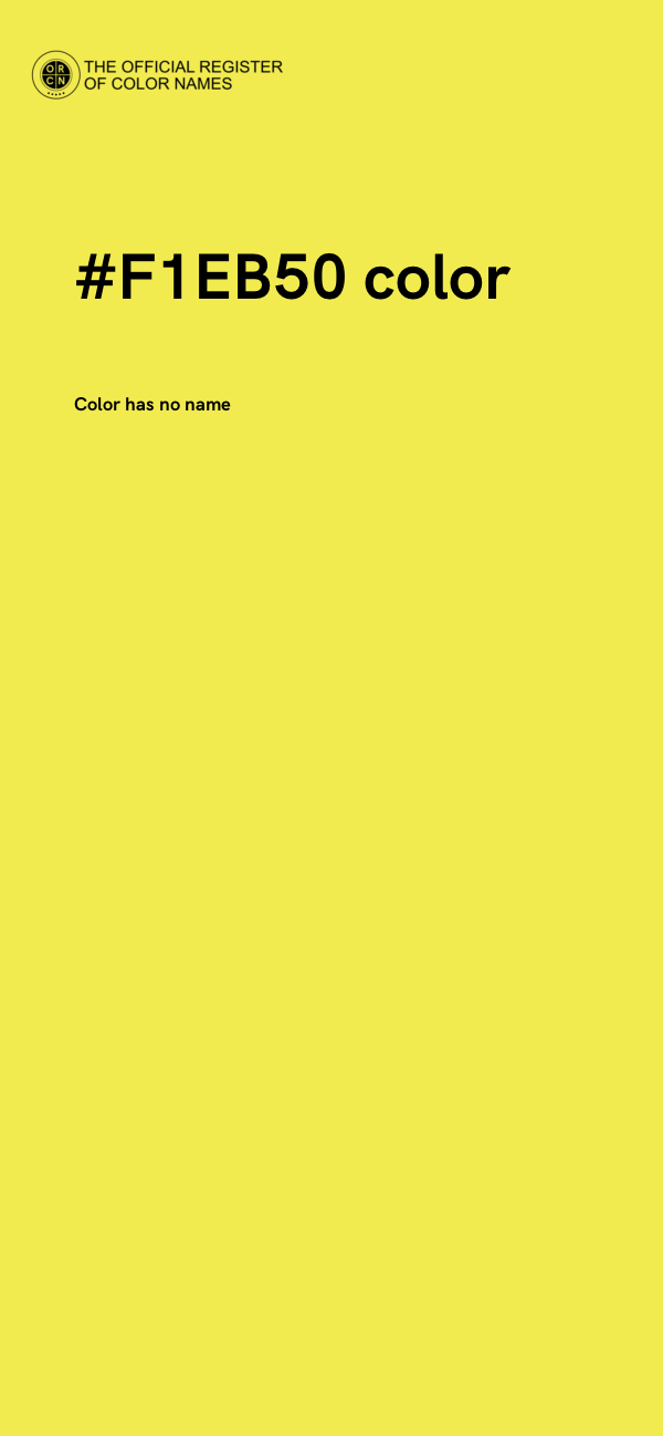 #F1EB50 color image