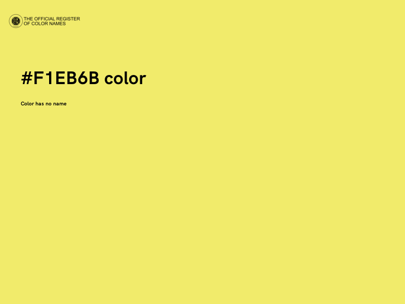 #F1EB6B color image