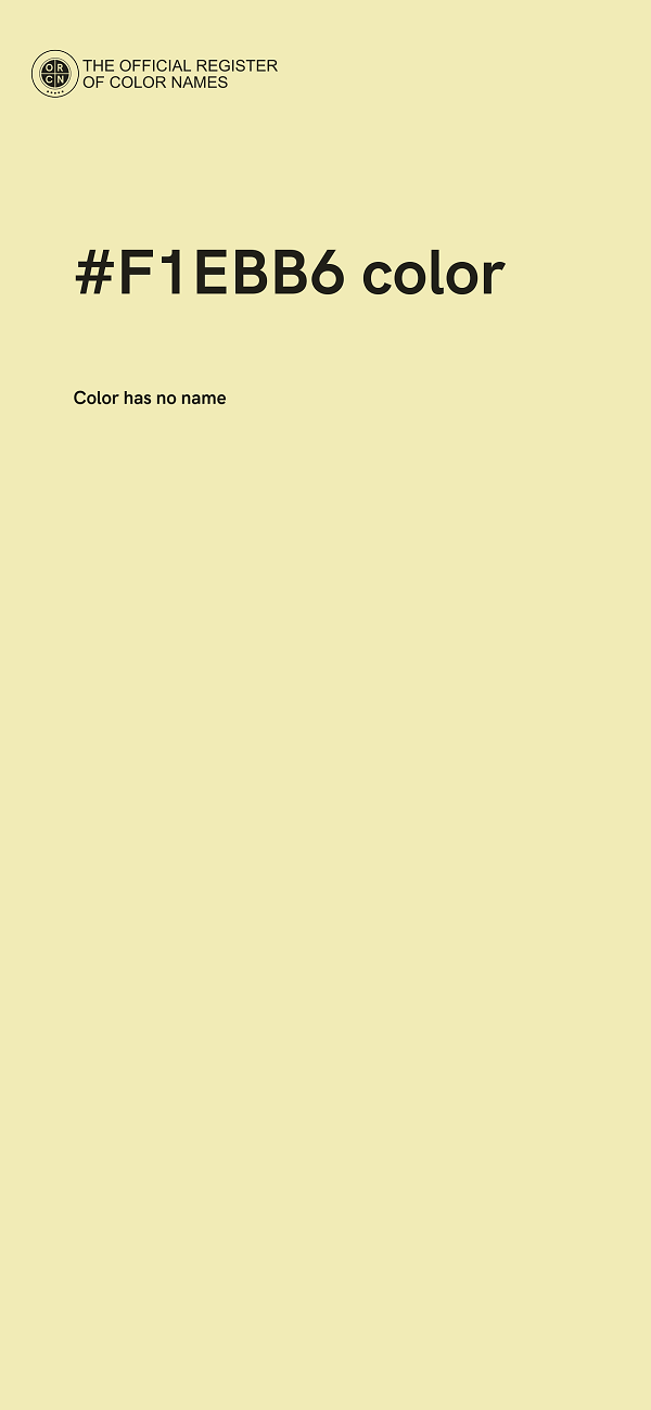 #F1EBB6 color image
