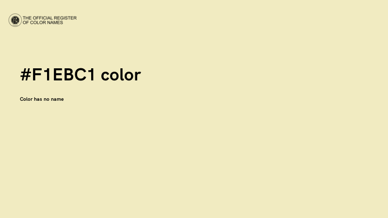 #F1EBC1 color image