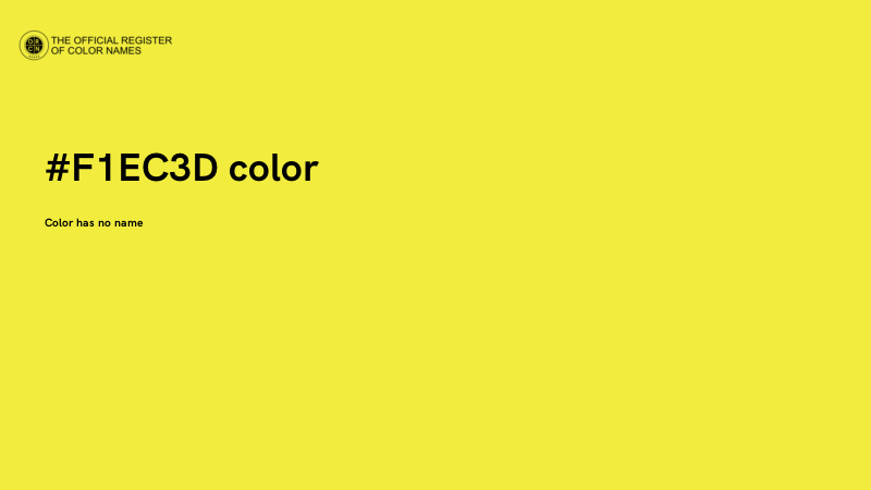 #F1EC3D color image