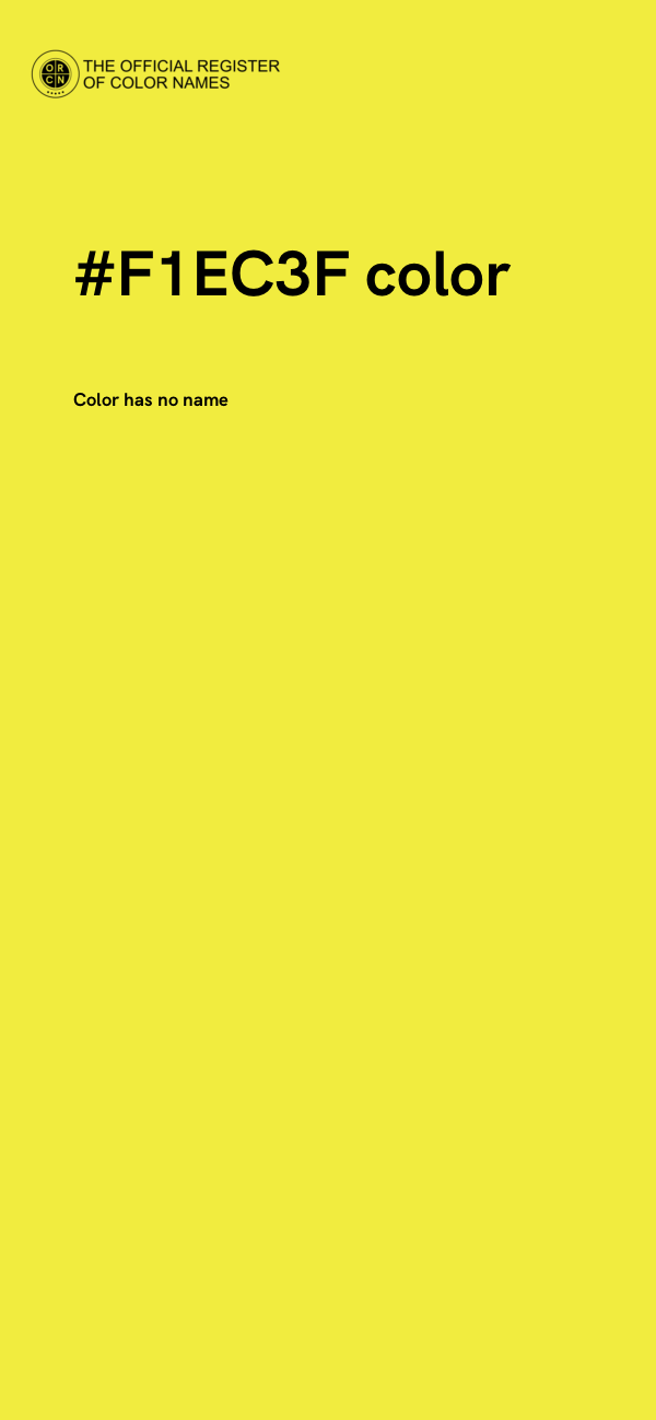 #F1EC3F color image