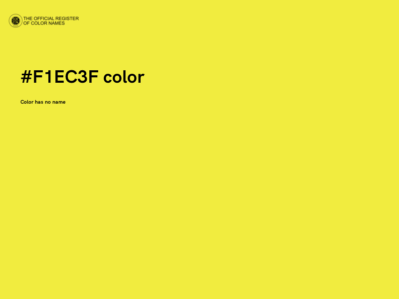#F1EC3F color image