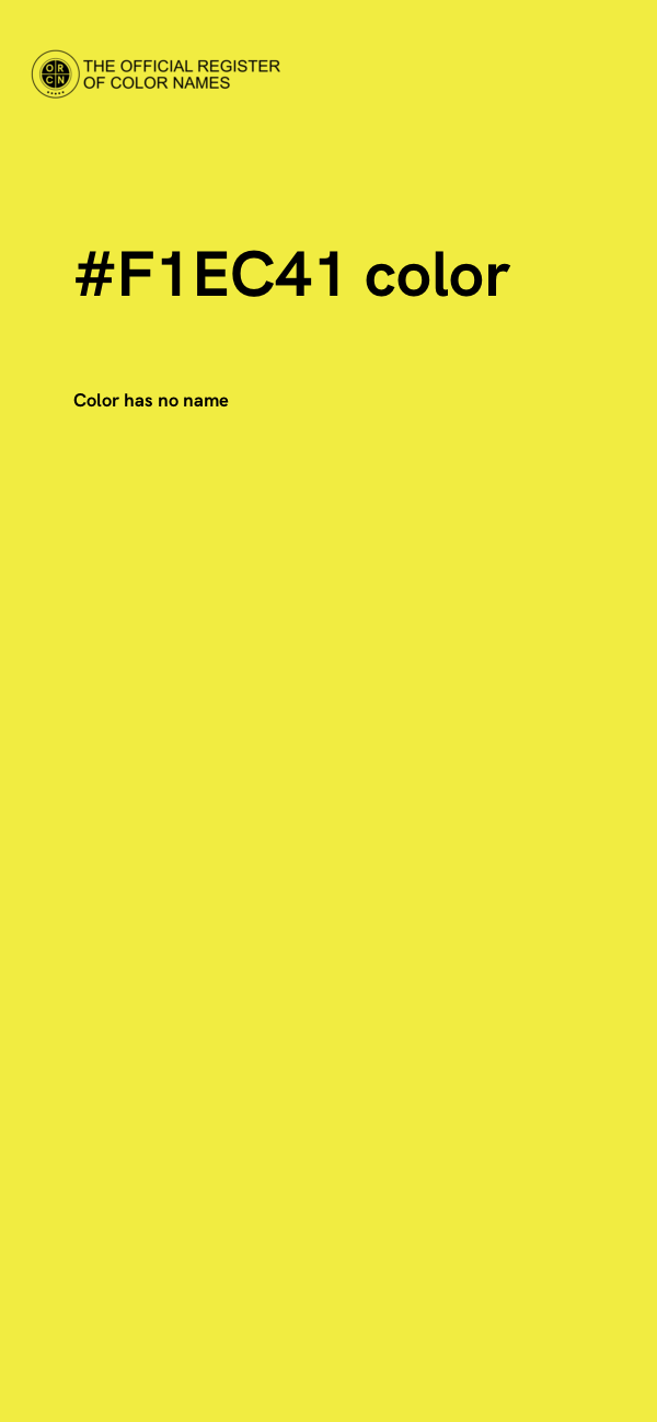 #F1EC41 color image