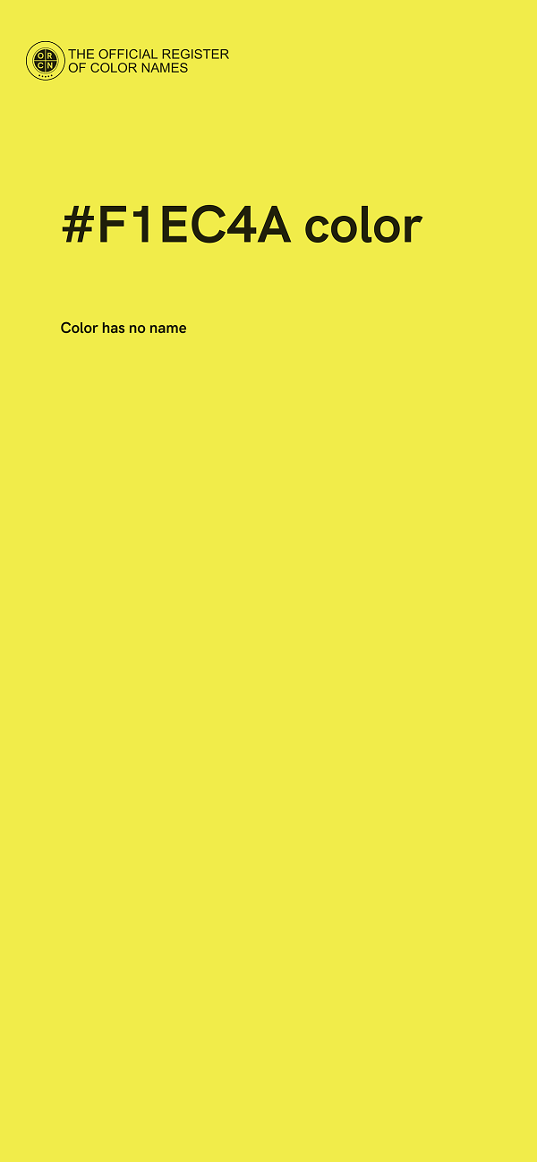 #F1EC4A color image