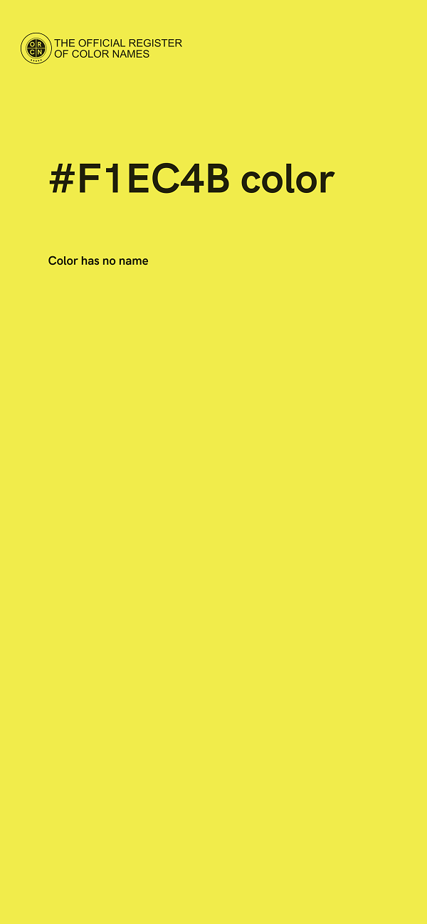 #F1EC4B color image