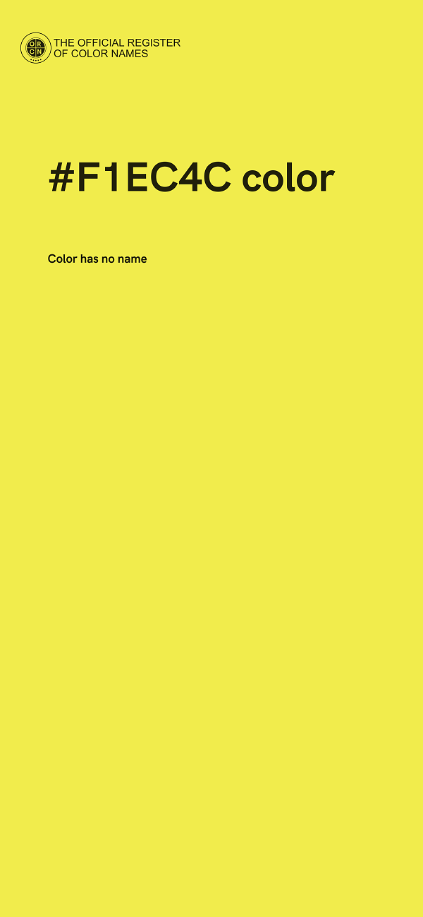 #F1EC4C color image