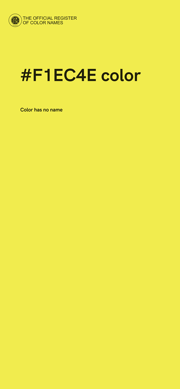 #F1EC4E color image