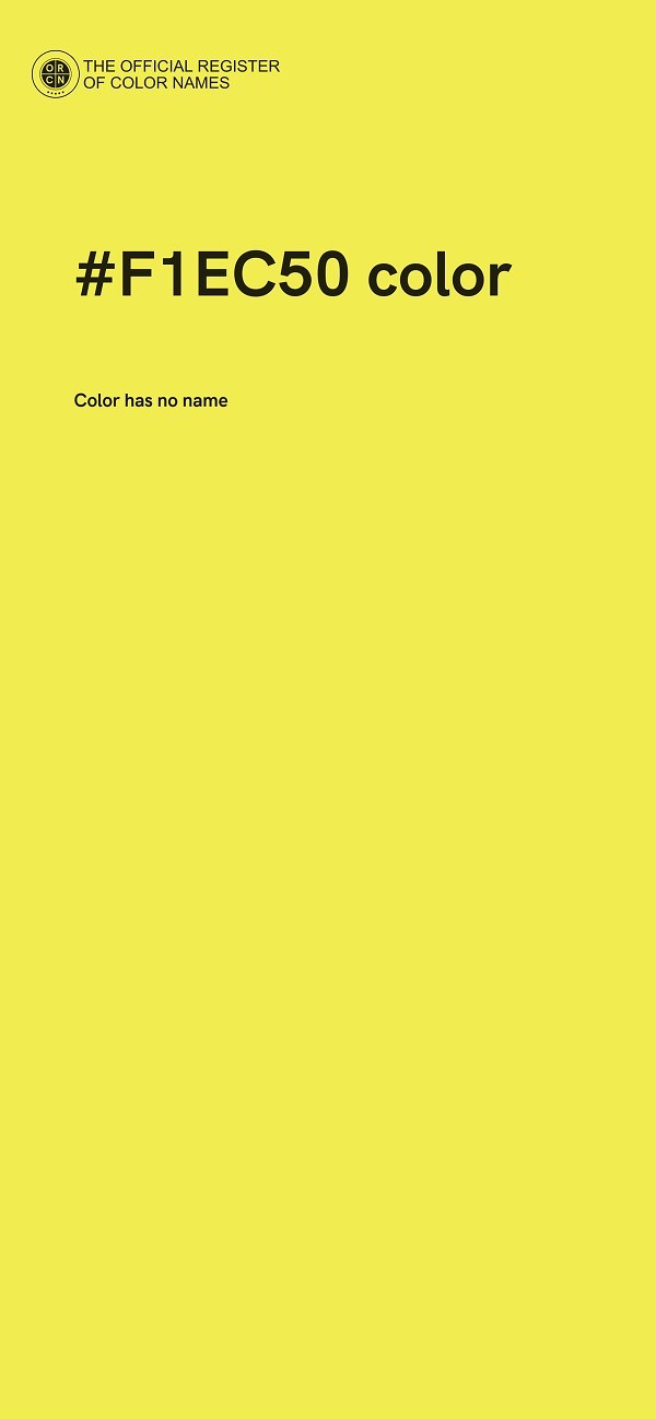 #F1EC50 color image