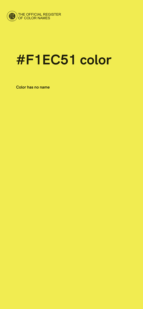 #F1EC51 color image