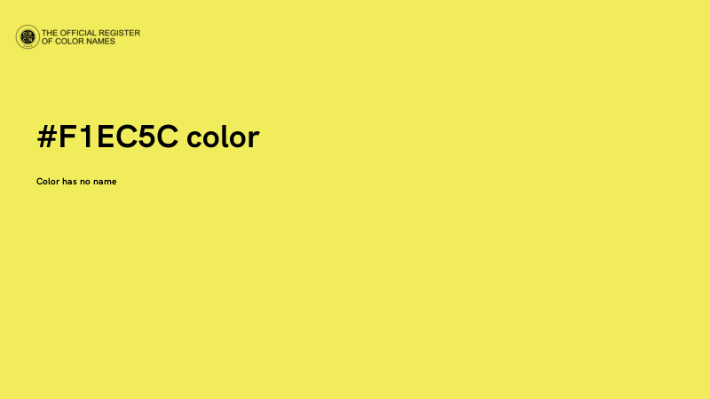 #F1EC5C color image